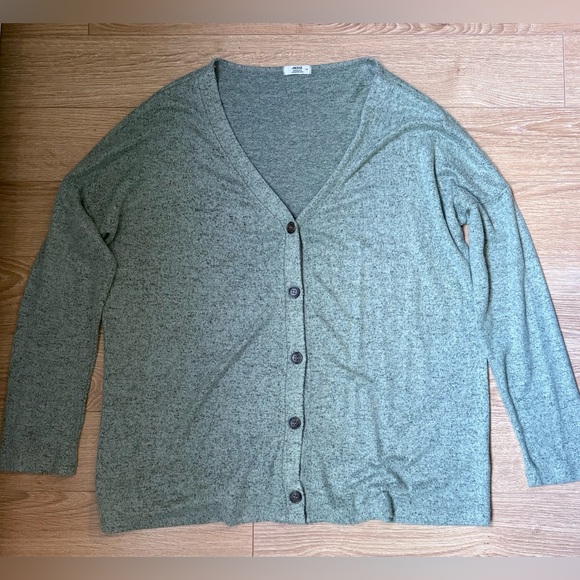 Ardene Sweaters - Ardene Heathered Mint Green Oversized Button-Up Cardigan